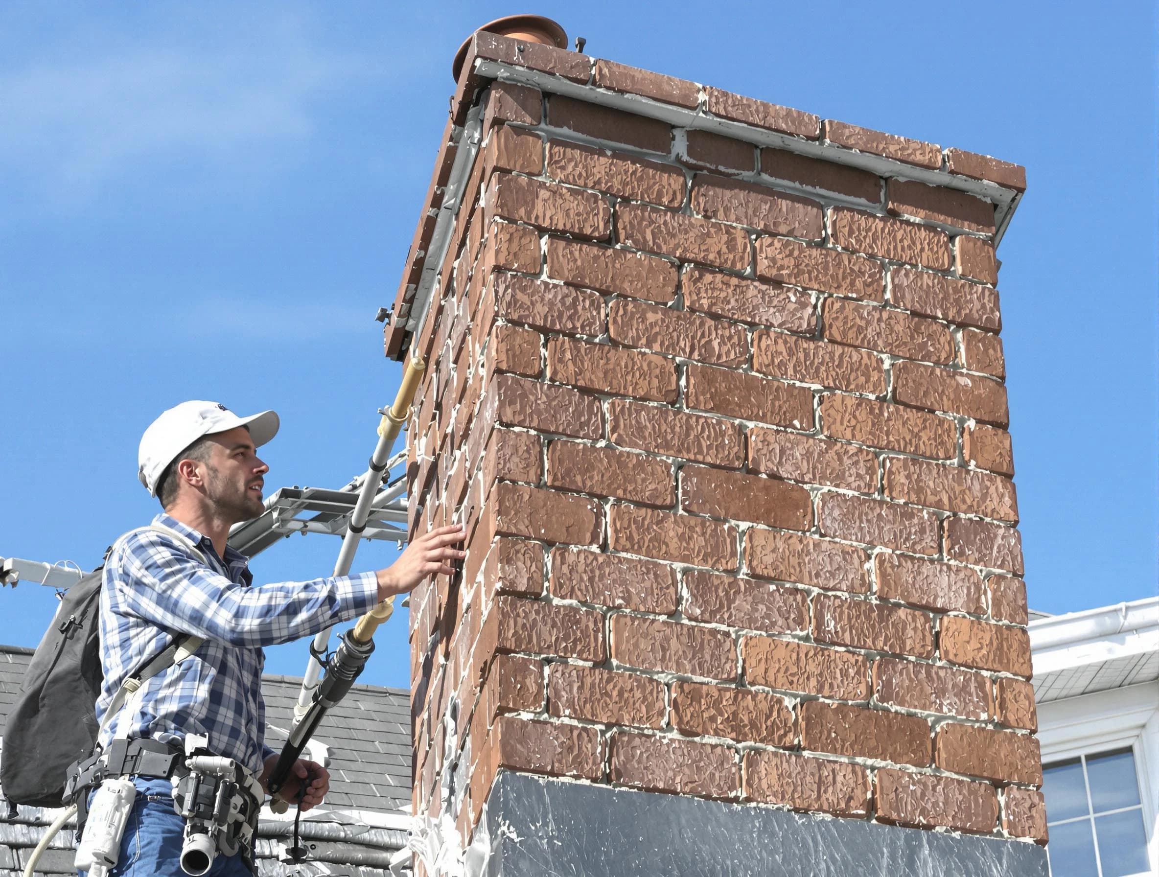 Brickwork for a chimney rebuild by Childersburg Chimney Sweep in Childersburg, AL