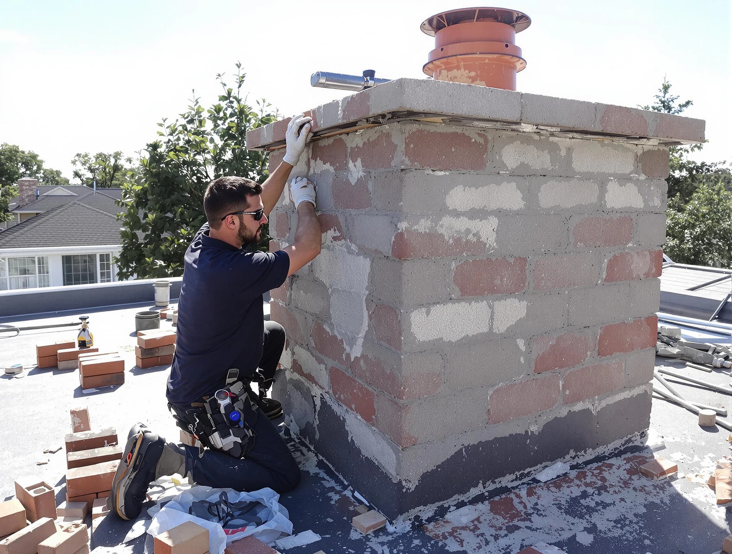 Advanced chimney repair process by Childersburg Chimney Sweep in Childersburg, AL