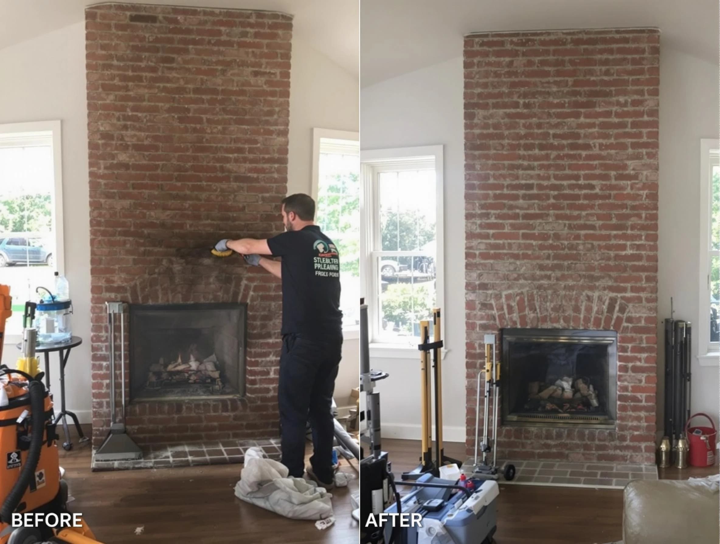 Finished chimney sweeping service by Childersburg Chimney Sweep in Childersburg, AL