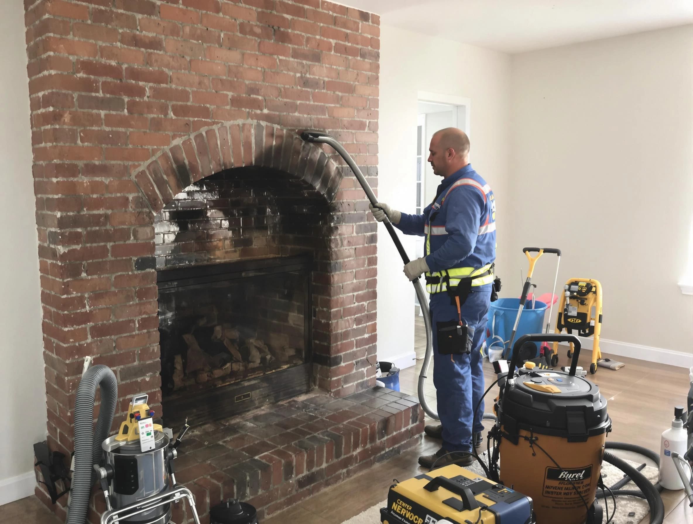 Childersburg Chimney Sweep expert performing detailed chimney sweep in Childersburg, AL