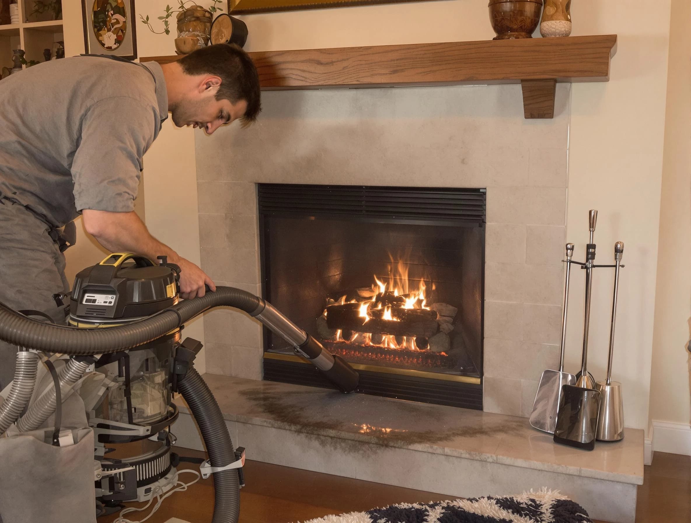 Routine fireplace upkeep by Childersburg Chimney Sweep in Childersburg, AL