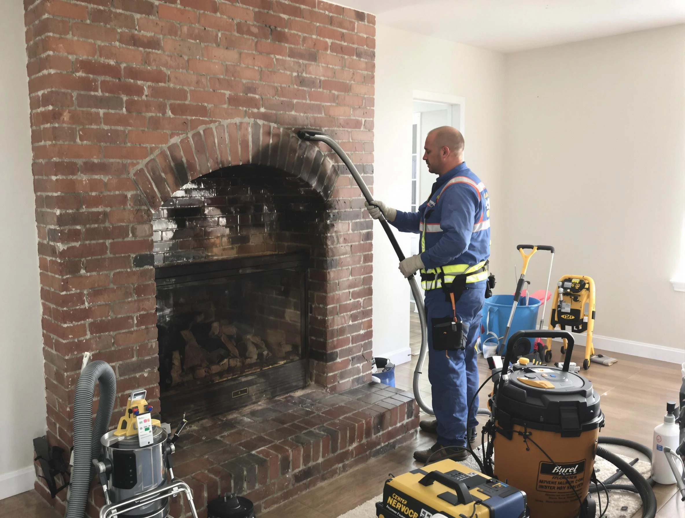 Childersburg Chimney Sweep expert performing detailed chimney sweep in Childersburg, AL