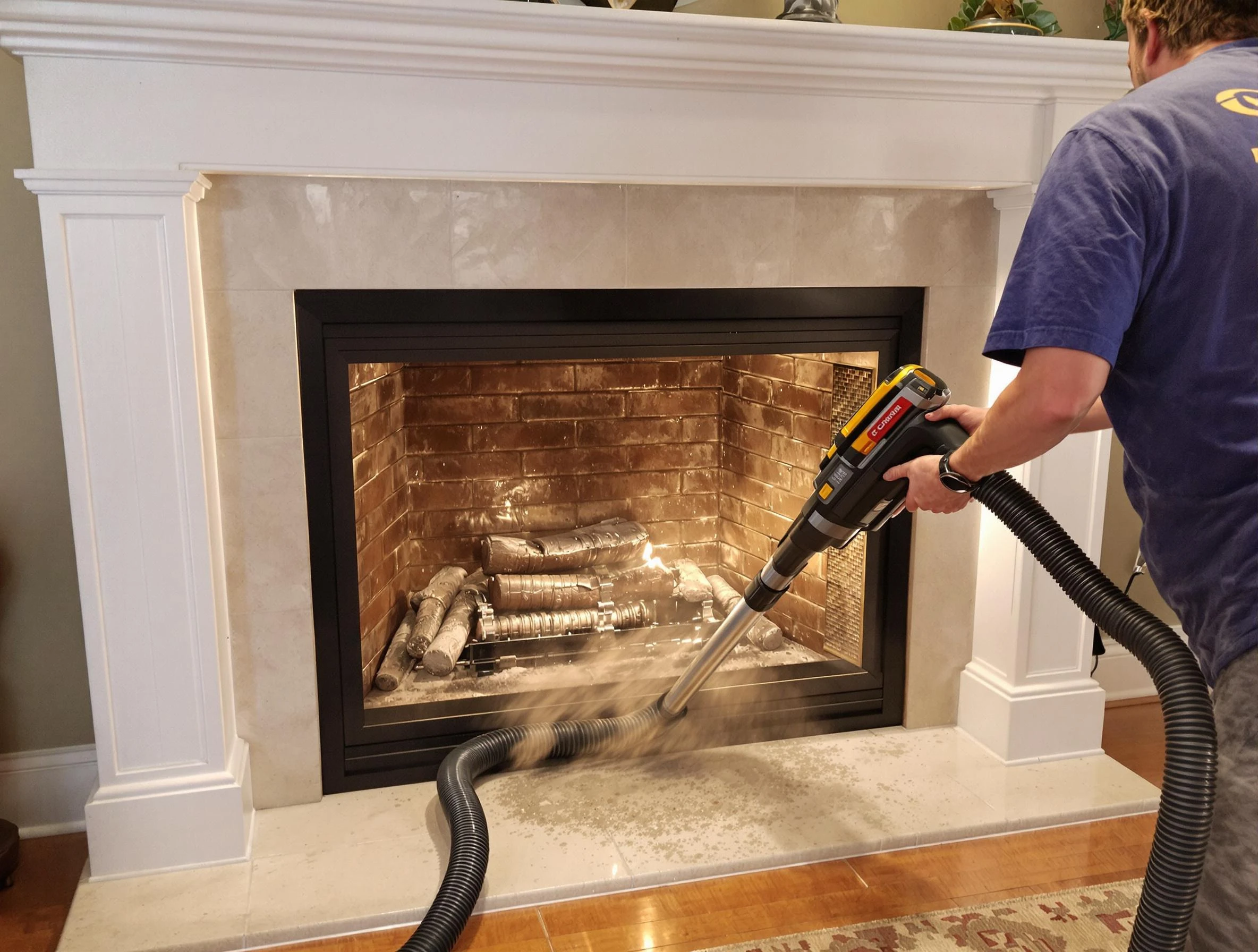 Fireplace cleaning performed by Childersburg Chimney Sweep in Childersburg, AL